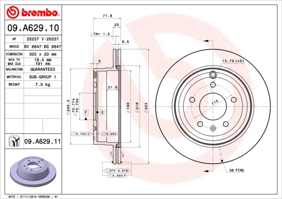 Brzdový kotouč BREMBO