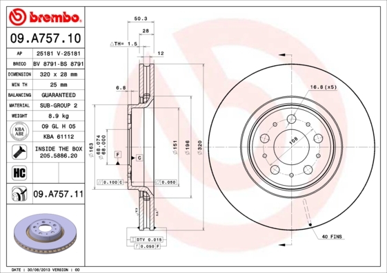 Brzdový kotouč BREMBO