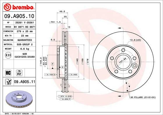 Brzdový kotouč BREMBO