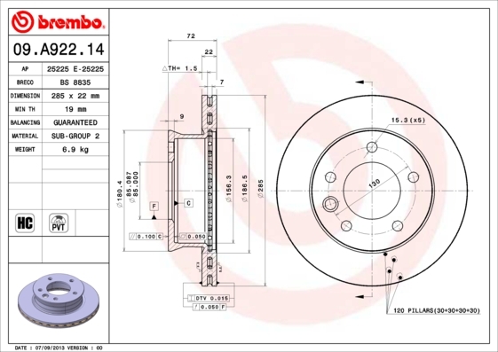 Brzdový kotouč BREMBO