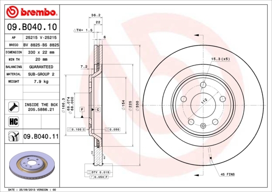 Brzdový kotouč BREMBO