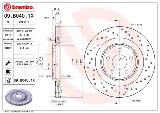 Brzdový kotouč BREMBO