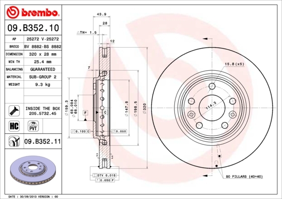 Brzdový kotouč BREMBO