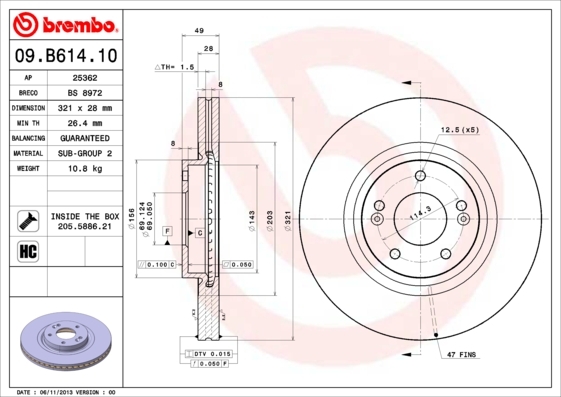 Brzdový kotouč BREMBO