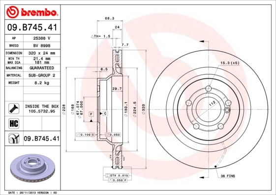 Brzdový kotouč BREMBO