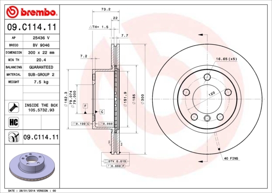 Brzdový kotouč BREMBO