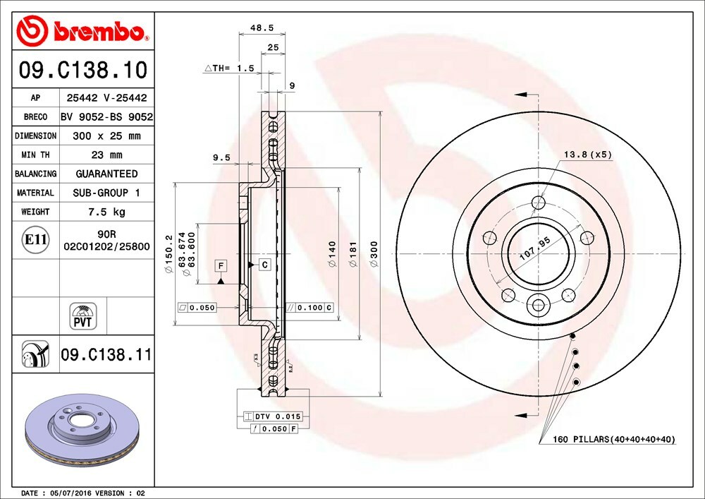 Brzdový kotouč BREMBO