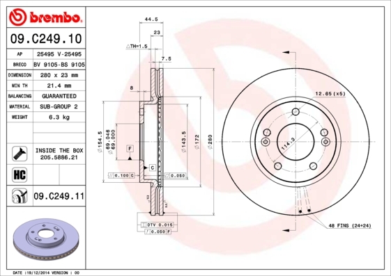 Brzdový kotouč BREMBO