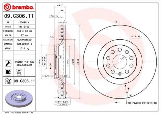 Brzdový kotouč BREMBO