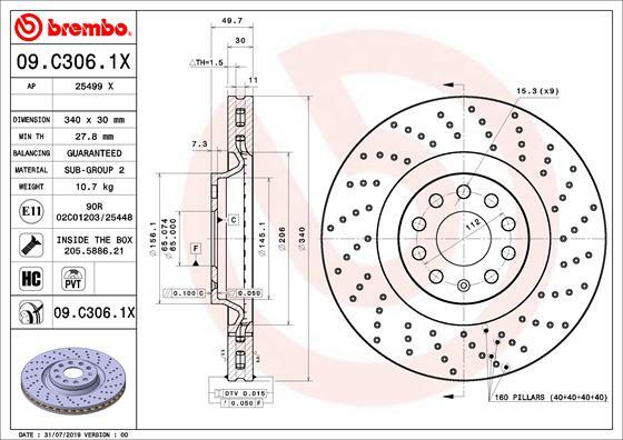 Brzdový kotouč BREMBO