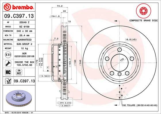 Brzdový kotouč BREMBO