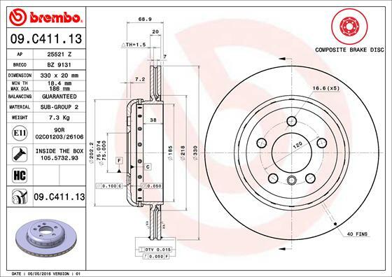 Brzdový kotouč BREMBO