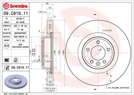 Brzdový kotouč BREMBO