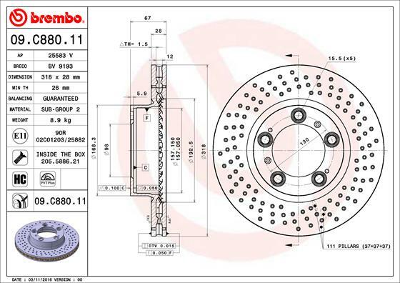 Brzdový kotouč BREMBO