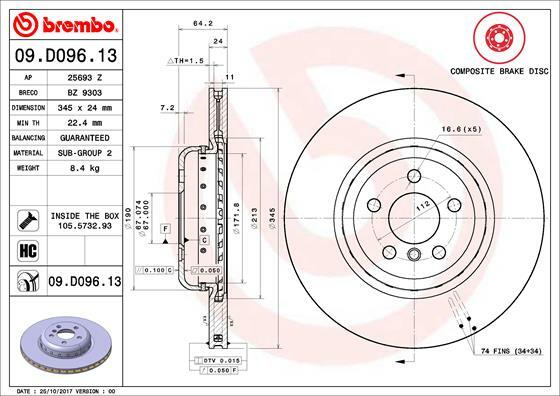 Brzdový kotouč BREMBO