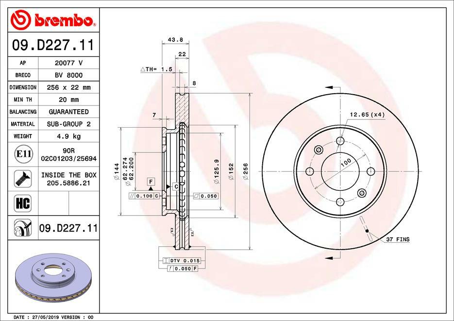 Brzdový kotouč BREMBO