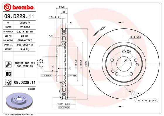 Brzdový kotouč BREMBO