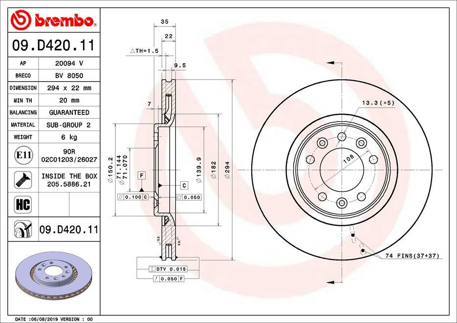 Brzdový kotouč BREMBO