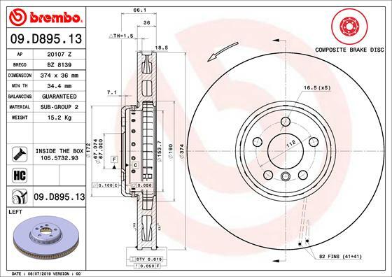 Brzdový kotouč BREMBO