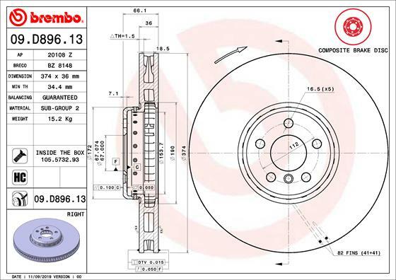 Brzdový kotouč BREMBO