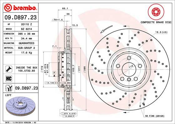 Brzdový kotouč BREMBO