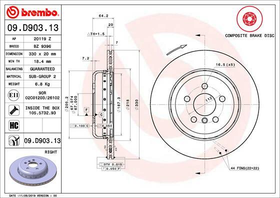 Brzdový kotouč BREMBO