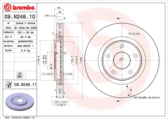 Brzdový kotouč BREMBO