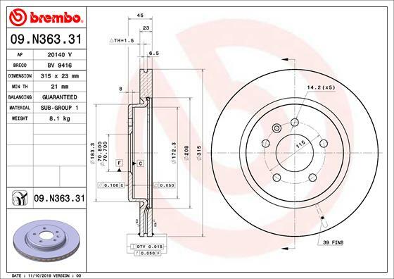 Brzdový kotouč BREMBO