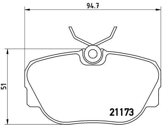 Sada brzdových destiček, kotoučová brzda BREMBO