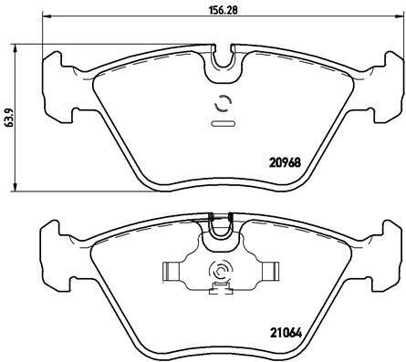 Sada brzdových destiček, kotoučová brzda BREMBO