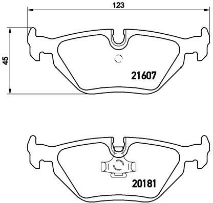 Sada brzdových destiček, kotoučová brzda BREMBO