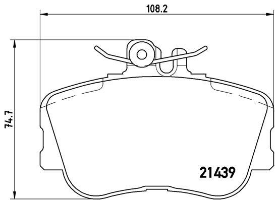 Sada brzdových destiček, kotoučová brzda BREMBO