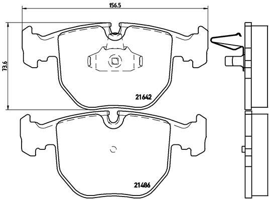 Sada brzdových destiček, kotoučová brzda BREMBO