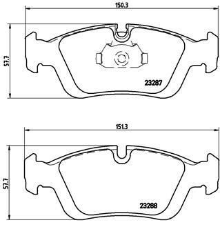 Sada brzdových destiček, kotoučová brzda BREMBO