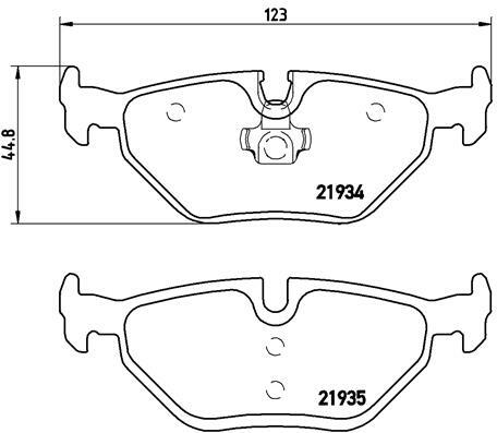 Sada brzdových destiček, kotoučová brzda BREMBO