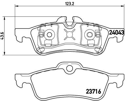 Sada brzdových destiček, kotoučová brzda BREMBO