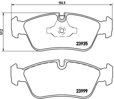 Sada brzdových destiček, kotoučová brzda BREMBO