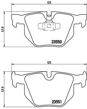 Sada brzdových destiček, kotoučová brzda BREMBO