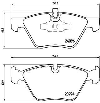 Sada brzdových destiček, kotoučová brzda BREMBO