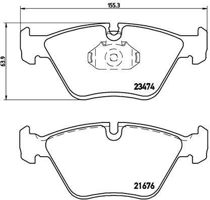 Sada brzdových destiček, kotoučová brzda BREMBO