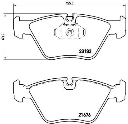 Sada brzdových destiček, kotoučová brzda BREMBO