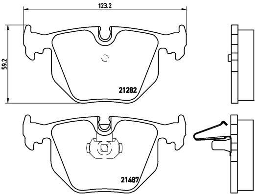 Sada brzdových destiček, kotoučová brzda BREMBO