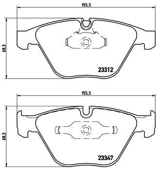 Sada brzdových destiček, kotoučová brzda BREMBO