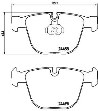 Sada brzdových destiček, kotoučová brzda BREMBO