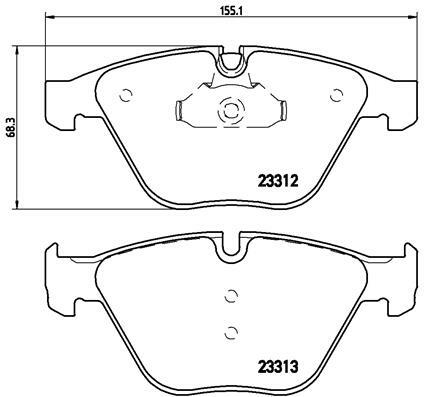 Sada brzdových destiček, kotoučová brzda BREMBO