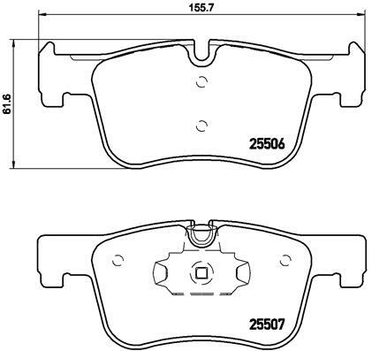 Sada brzdových destiček, kotoučová brzda BREMBO