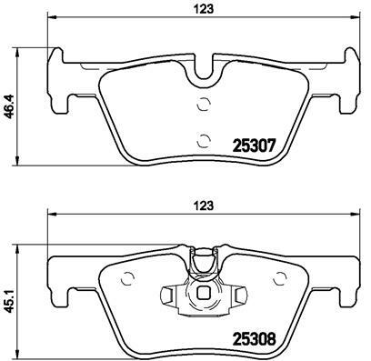 Sada brzdových destiček, kotoučová brzda BREMBO