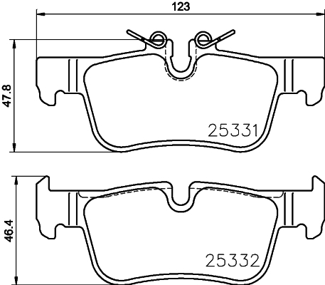 Sada brzdových destiček, kotoučová brzda BREMBO