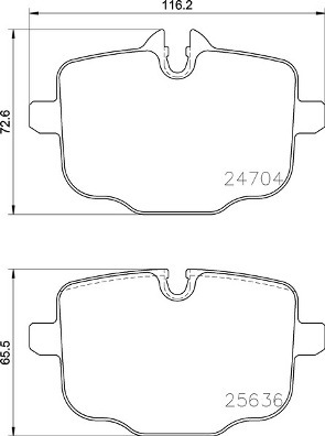 Sada brzdových destiček, kotoučová brzda BREMBO