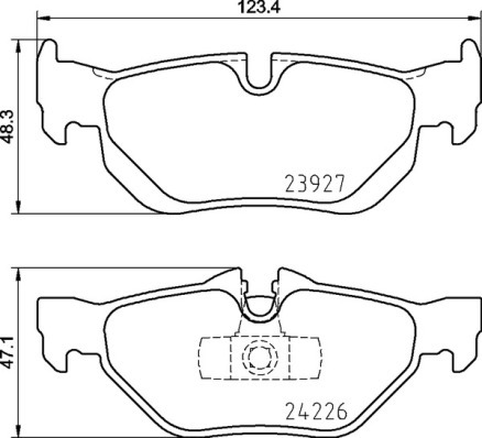 Sada brzdových destiček, kotoučová brzda BREMBO